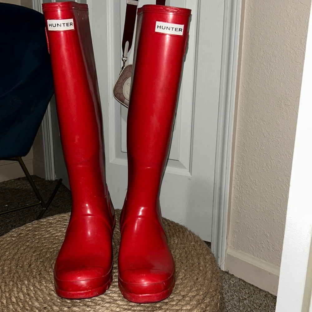 Tall Hunter Boots ( Red )